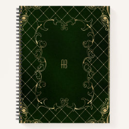 Cuaderno Create Your Own Gilded Dark Forest Green Notebook