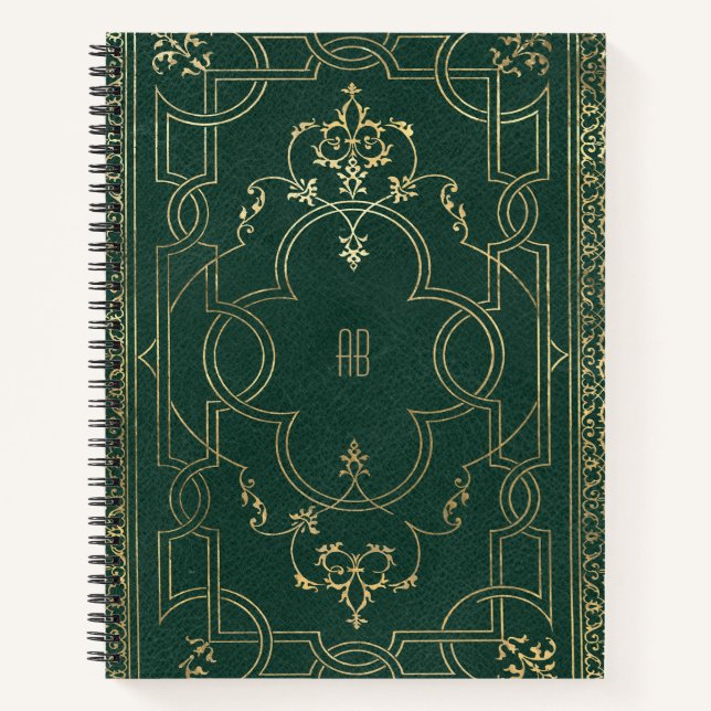 Cuaderno Create Your Own Gilded Dark Pine Green Notebook (Anverso)