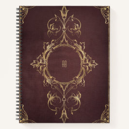 Cuaderno Create Your Own Gilded Deep Maroon Notebook