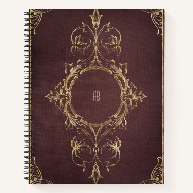 Cuaderno Create Your Own Gilded Deep Maroon Notebook (Anverso)