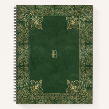 Create Your Own Gilded Emerald Green Notebook