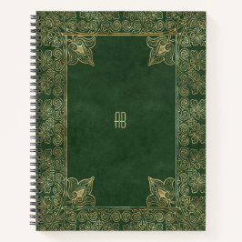 Cuaderno Create Your Own Gilded Emerald Green Notebook
