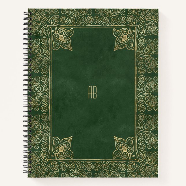 Cuaderno Create Your Own Gilded Emerald Green Notebook (Anverso)
