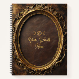 Cuaderno Create Your Own Gilded Faux Brown Leather