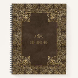 Cuaderno Create Your Own Gilded Filigree Chocolate Brown