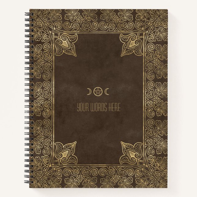 Cuaderno Create Your Own Gilded Filigree Chocolate Brown (Anverso)