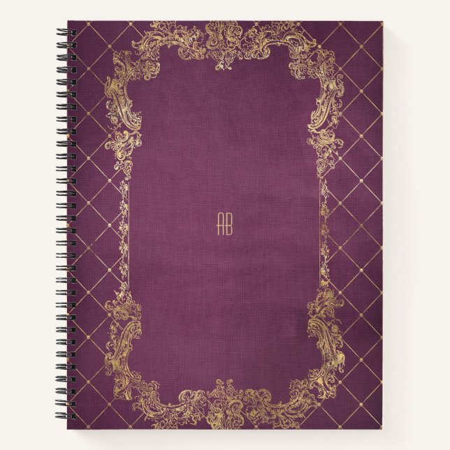 Cuaderno Create Your Own Gilded Magenta Purple Notebook (Anverso)