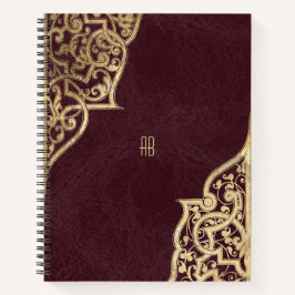Cuaderno Create Your Own Gilded Maroon Red Notebook