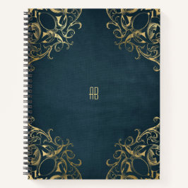 Cuaderno Create Your Own Gilded Navy Blue Notebook