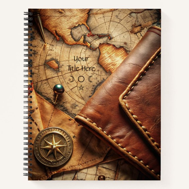 Cuaderno Create Your Own Globetrotter Compass Rose Map (Anverso)