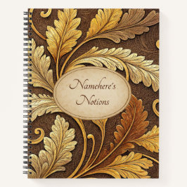 Cuaderno Create Your Own Gold Bronze Embossed Vintage Vine