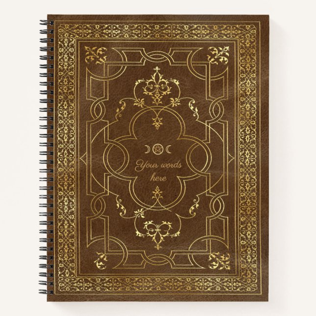Cuaderno Create Your Own Gold Embossed Camel Brown (Anverso)