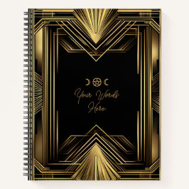 Cuaderno Create Your Own Golden Art Deco Black