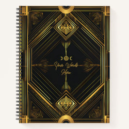Cuaderno Create Your Own Golden Art Deco Style Black