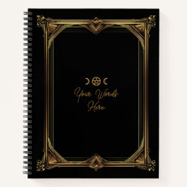 Cuaderno Create Your Own Golden Art Nouveau Black
