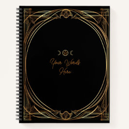 Cuaderno Create Your Own Golden Art Nouveau Style Black