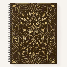 Cuaderno Create Your Own Golden Celtic Knotwork Brown