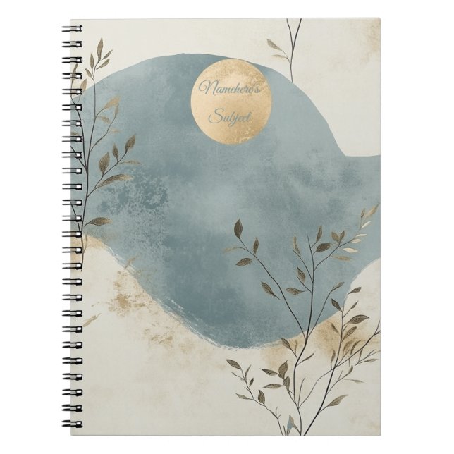 Cuaderno Create Your Own Golden Moon Floral Minimalist (Frente)
