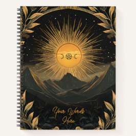 Cuaderno Create Your Own Golden Sunrise Floral Landscape
