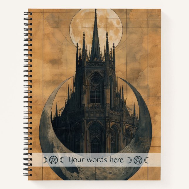Cuaderno Create Your Own Gothic Moon Castle Lunar (Anverso)