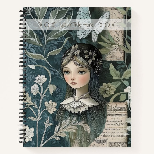 Cuaderno Create Your Own Hedge Witch Butterfly Botanical (Anverso)