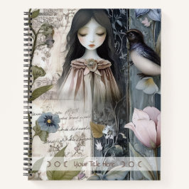 Cuaderno Create Your Own Hedge Witch Garden Bird Botanical
