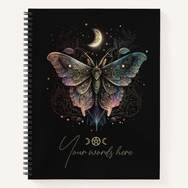 Cuaderno Create Your Own Iridescent Celestial Lunar Moth (Anverso)
