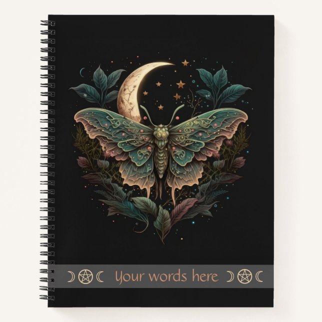 Cuaderno Create Your Own Iridescent Celestial Moth Floral (Anverso)