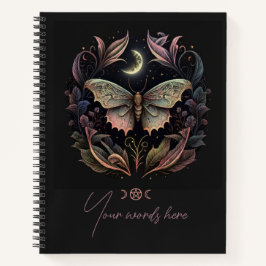 Cuaderno Create Your Own Leafy Celestial Lunar Moth