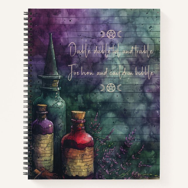 Cuaderno Create Your Own Magic Potions Apothecary (Anverso)