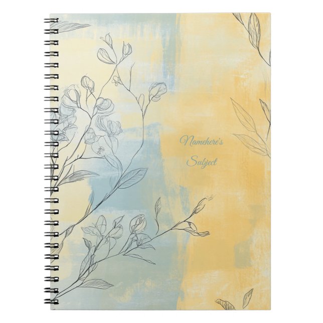 Cuaderno Create Your Own Misty Sunshine Floral Minimalist (Frente)