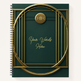 Cuaderno Create Your Own Modern Teal & Gold
