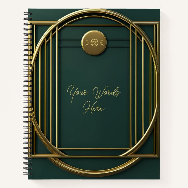 Cuaderno Create Your Own Modern Teal & Gold (Anverso)
