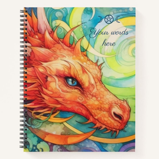 Cuaderno Create Your Own Multicolored Red Dragon (Anverso)