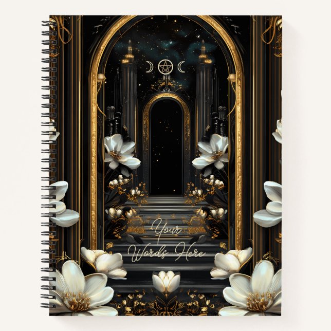 Cuaderno Create Your Own Mysterious Golden Floral Archway (Anverso)