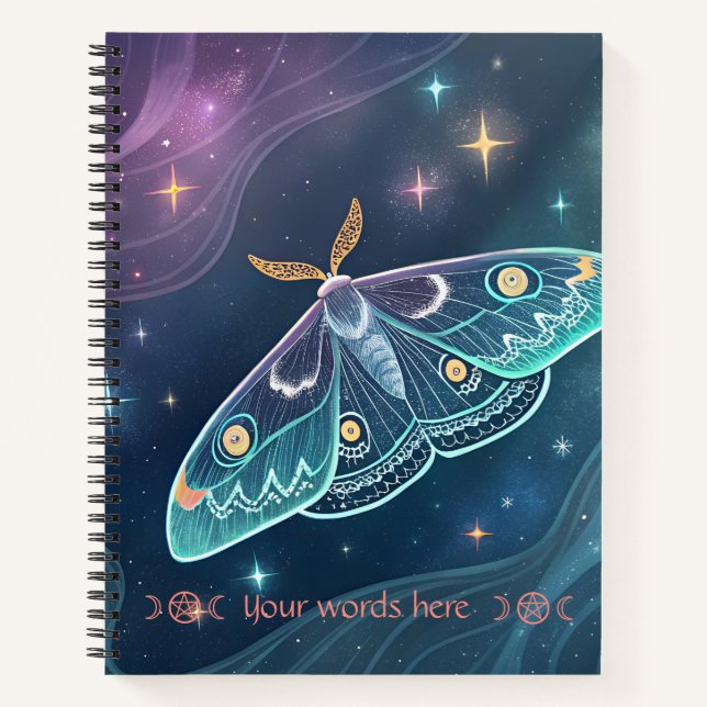 Cuaderno Create Your Own Mystical Celestial Moth (Anverso)