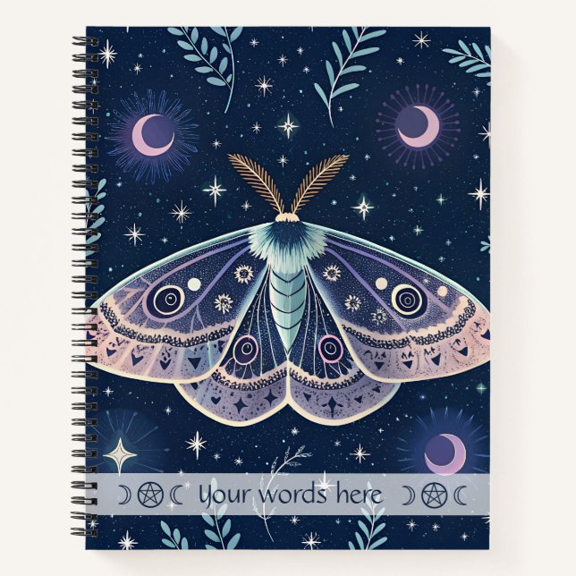 Cuaderno Create Your Own Mystical Moonglow Moth (Anverso)