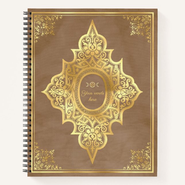 Cuaderno Create Your Own Ornate Gilded Beige Brown (Anverso)
