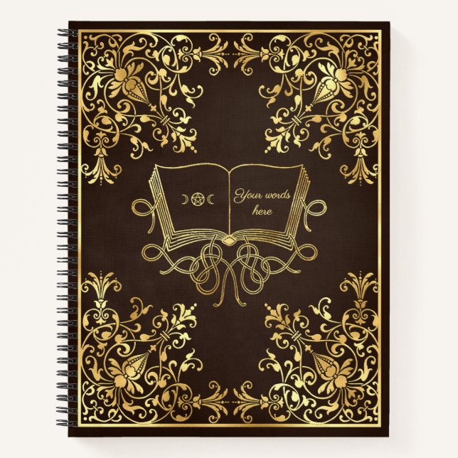 Cuaderno Create Your Own Ornate Gilded Grimoire Brown (Anverso)