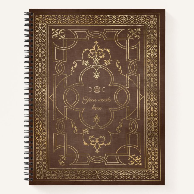 Cuaderno Create Your Own Ornate Gilded Umber Brown (Anverso)