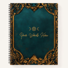 Cuaderno Create Your Own Ornate Teal & Tarnished Gold