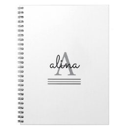 Cuaderno Create Your Own Personalize Monogram Spiral Photo