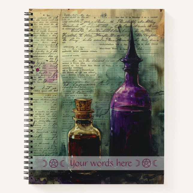 Cuaderno Create Your Own Potion Bottles Apothecary (Anverso)