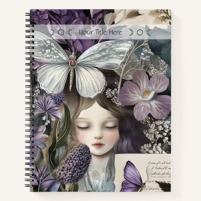 Cuaderno Create Your Own Purple Hedge Witch Botanical (Anverso)