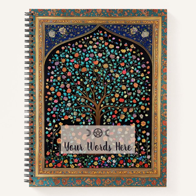 Cuaderno Create Your Own Rainbow Tree of Life Tapestry (Anverso)