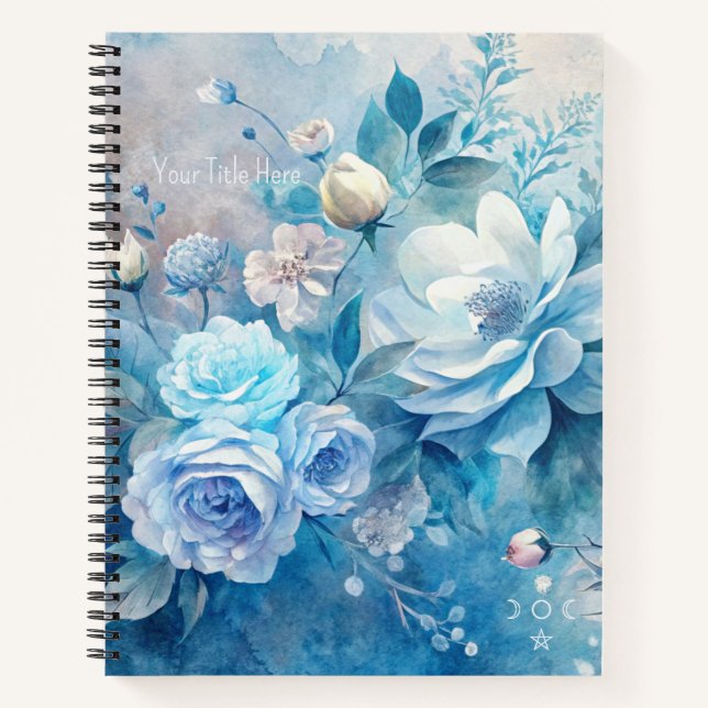 Cuaderno Create Your Own Shabby Chic Blue & Purple Roses (Anverso)