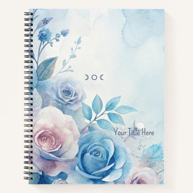 Cuaderno Create Your Own Shabby Chic Pink Blue Purple Roses (Anverso)