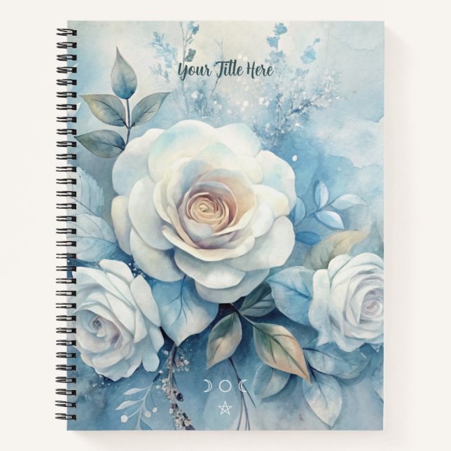 Cuaderno Create Your Own Shabby Chic White Roses Floral (Anverso)