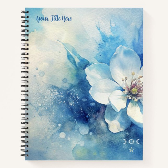 Cuaderno Create Your Own Shabby Chic White Tea Rose Blue (Anverso)