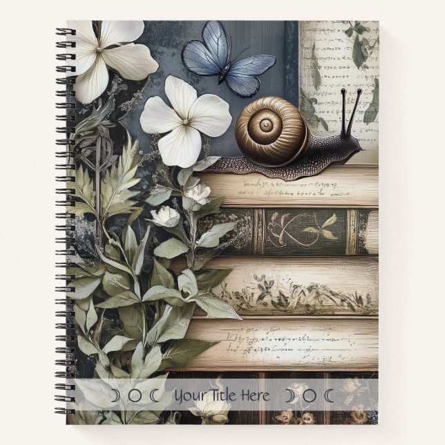 Cuaderno Create Your Own Snail Herbology Books Botanical (Anverso)